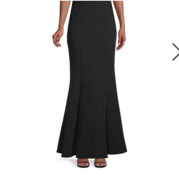 Black Cut Out Trumpet Dress - Picture 2 of 3